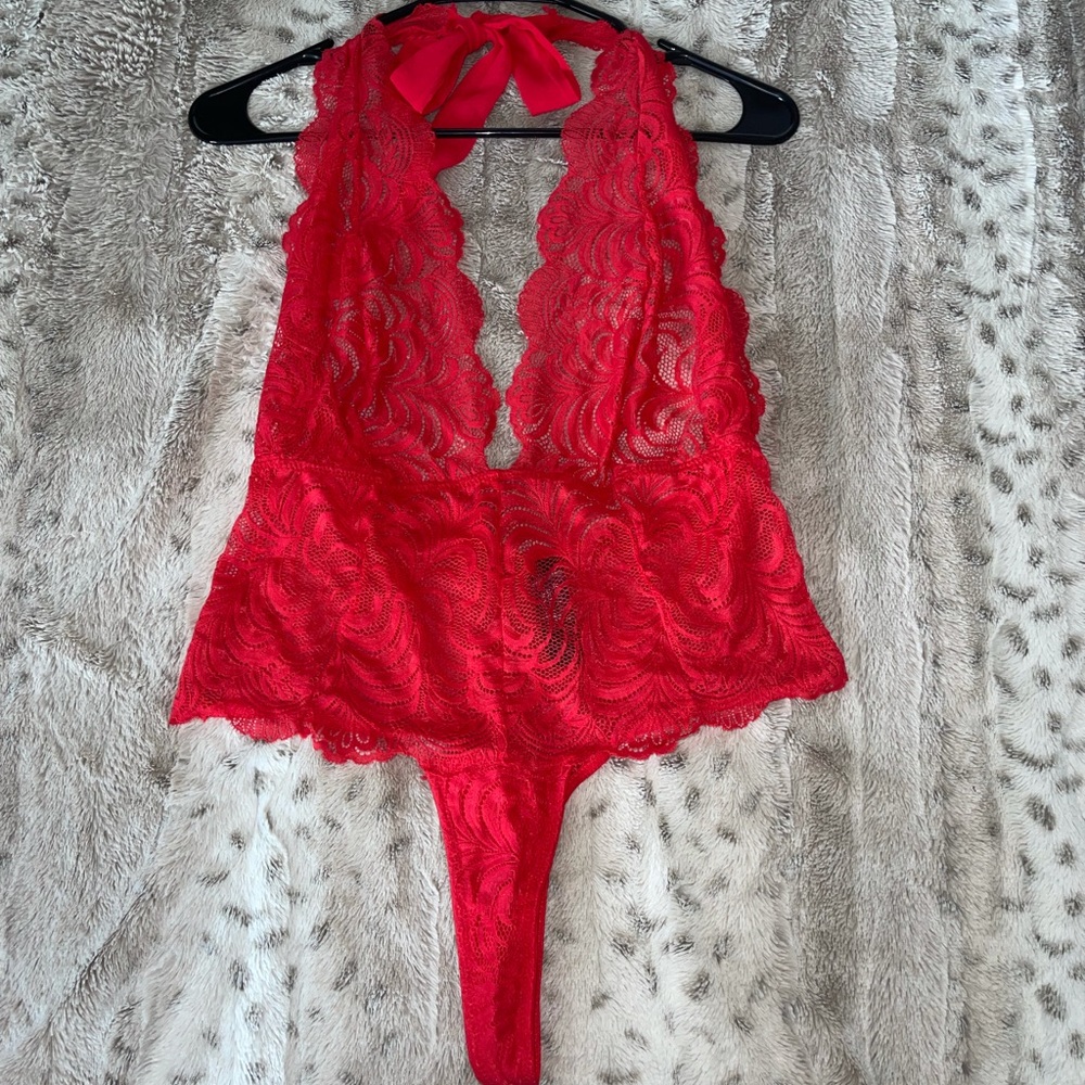 VS red lace teddy